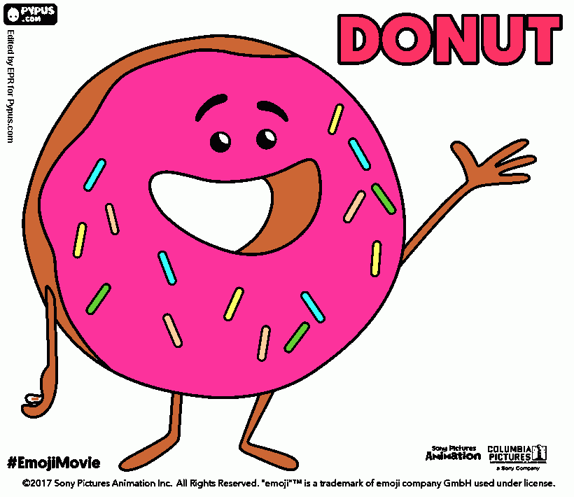 kolorowanka donut