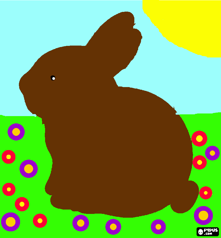 kolorowanka rysunek królika