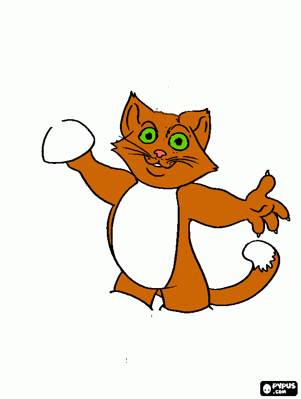 kolorowanka stojący kot