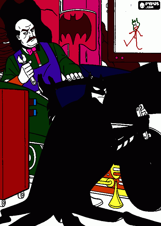 kolorowanka alfred joker batman