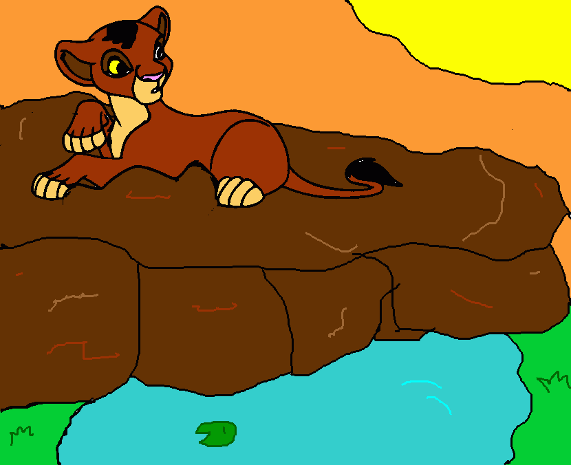 kolorowanka Aliana as a cub