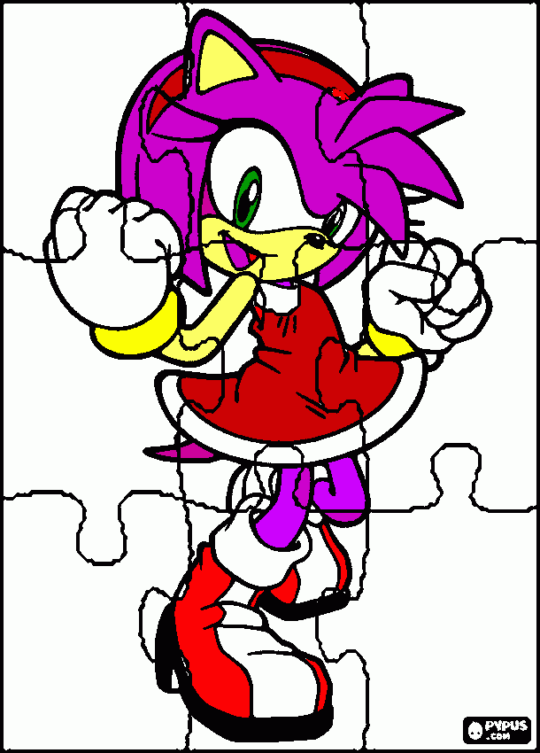 kolorowanka Amy Rose Sonic x
