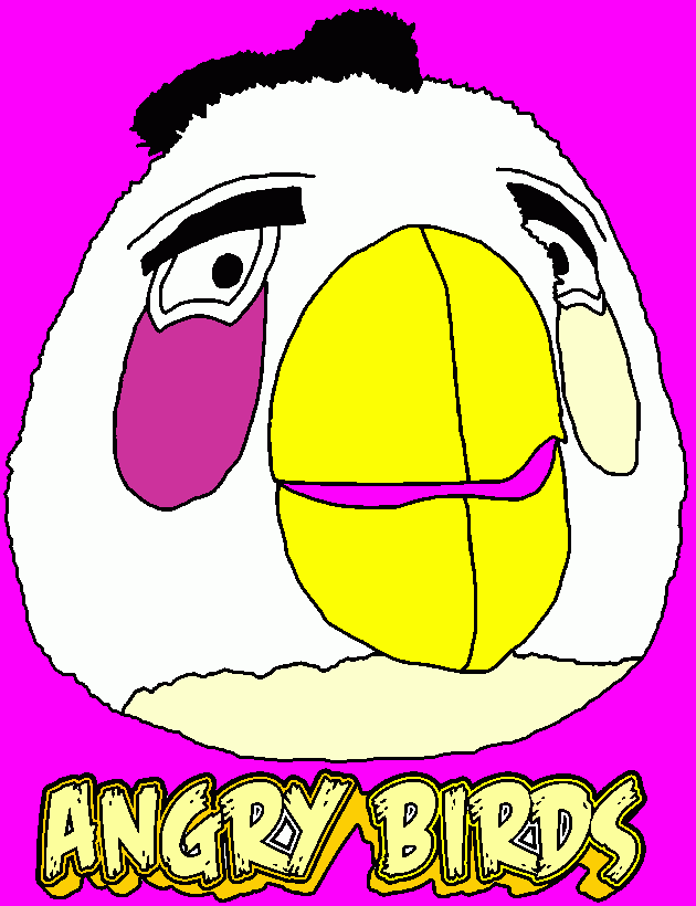 kolorowanka angry birds white