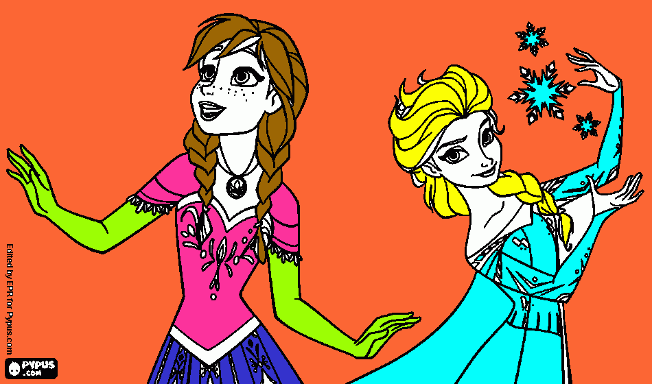 kolorowanka anna i elsa