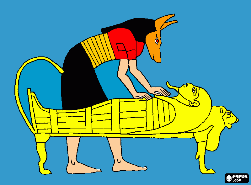 kolorowanka anubis