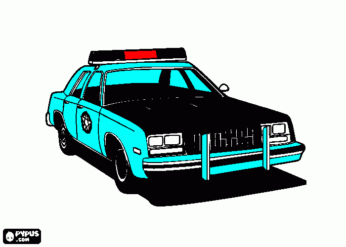 kolorowanka auto policji dla wujka od Kacpra