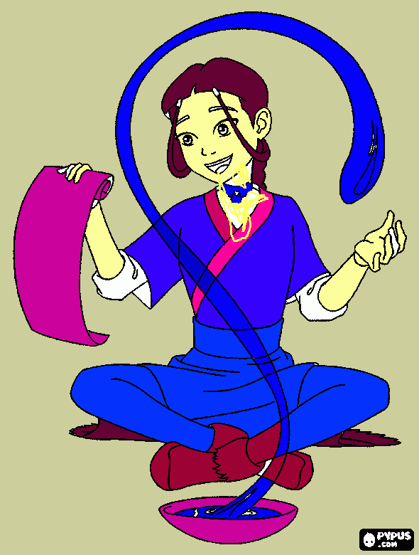 kolorowanka avatar - katara