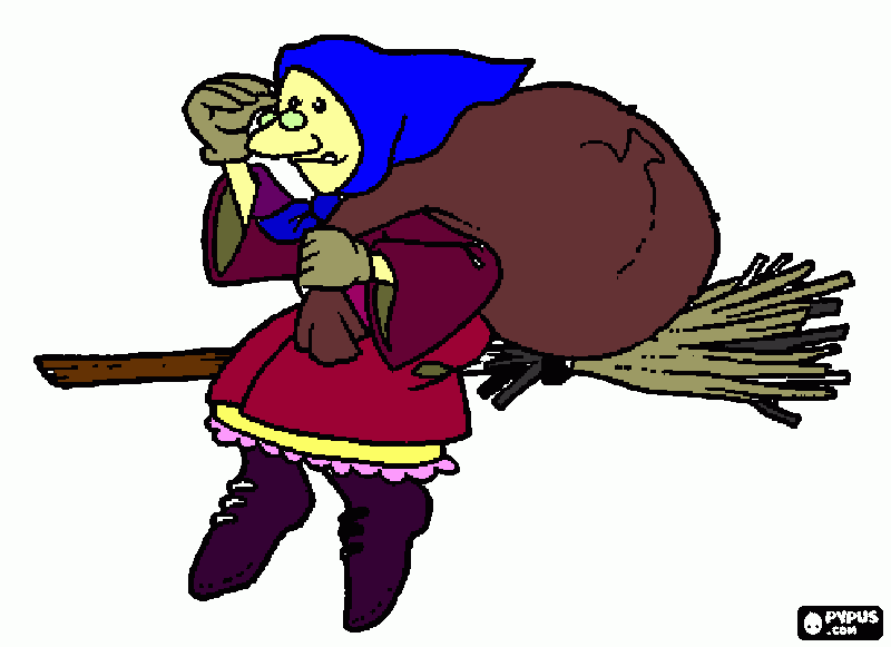 kolorowanka Baba Jaga 