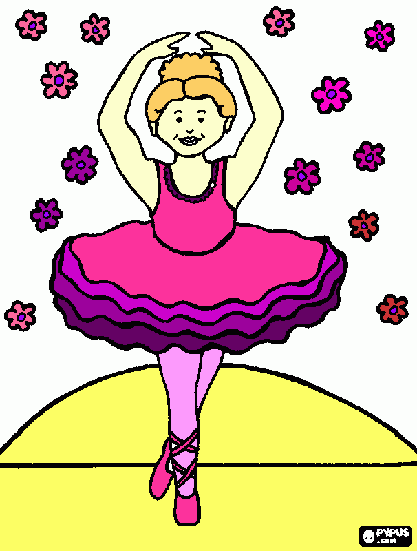 kolorowanka balerina