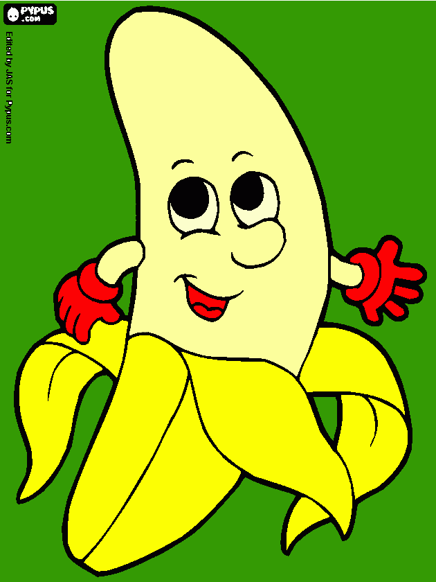 kolorowanka bananek