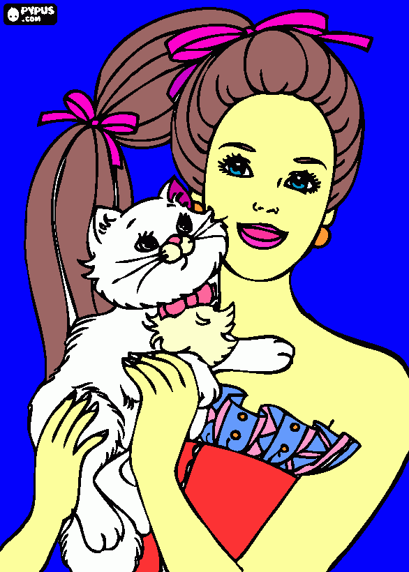 kolorowanka barbie malwy