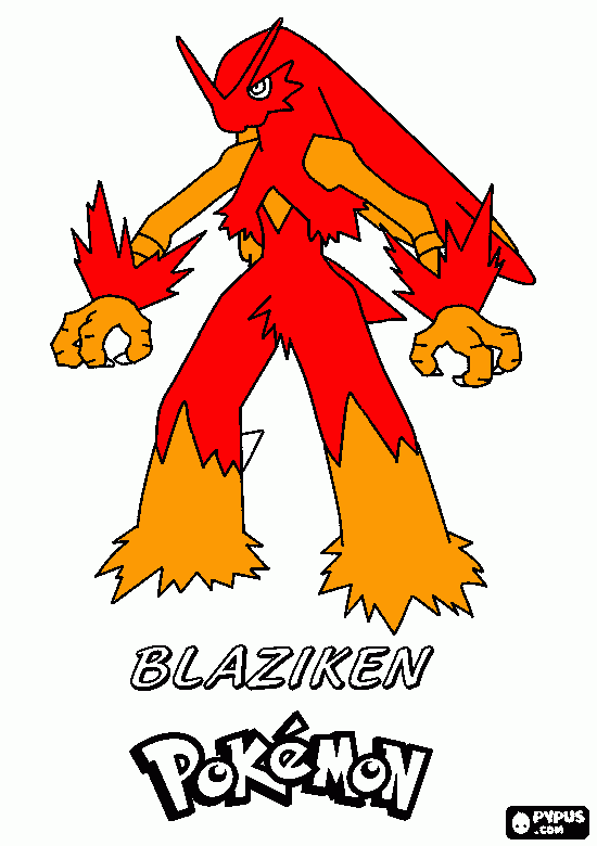 kolorowanka blaziken