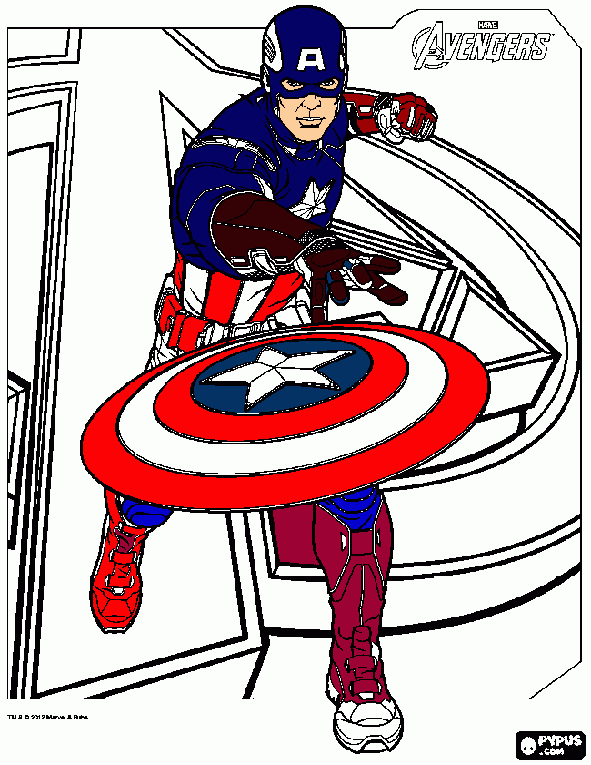 kolorowanka capitan amryka