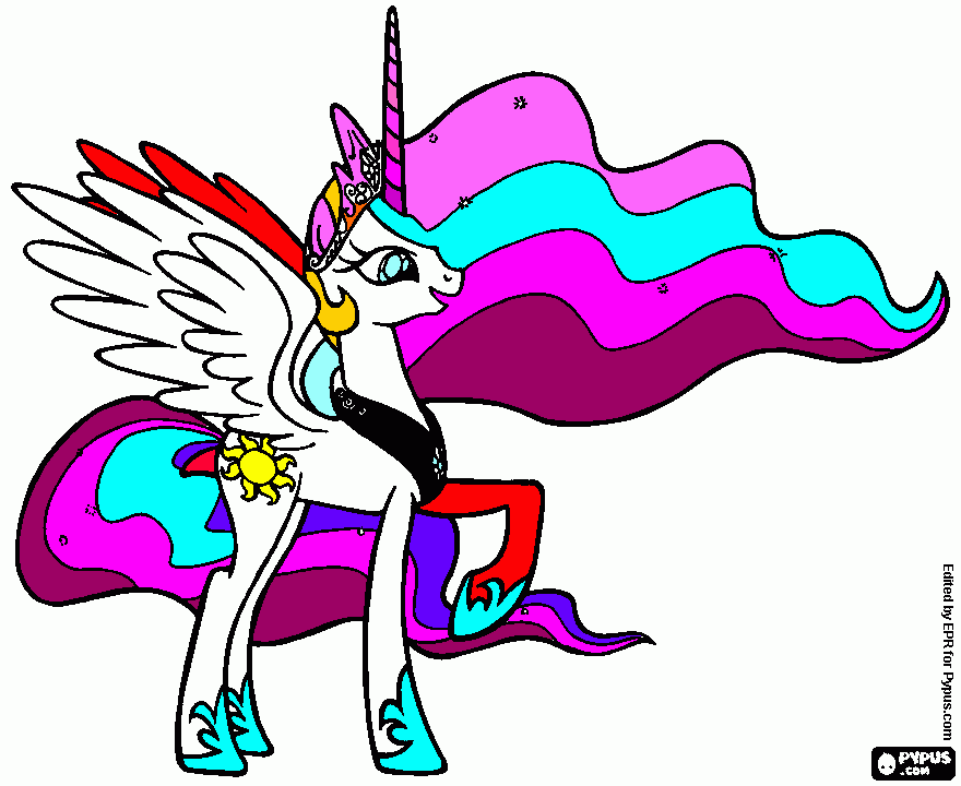 kolorowanka celestia