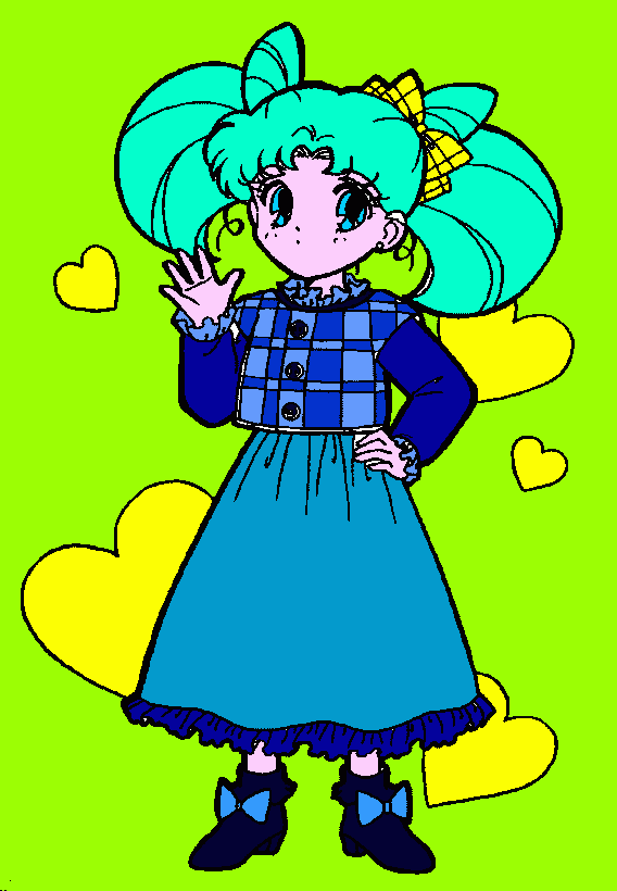 kolorowanka chibi blue