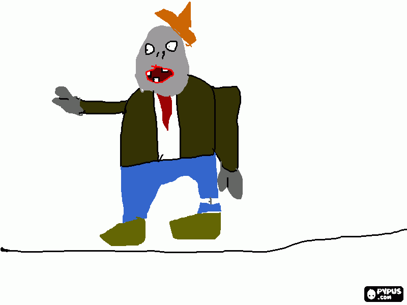 kolorowanka coneheadzombie