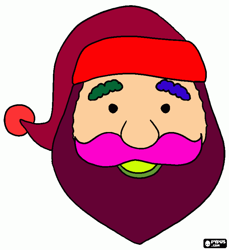 kolorowanka crazy santa