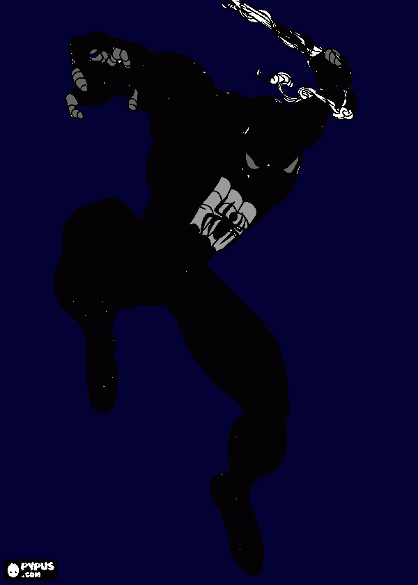 kolorowanka czarny Spiderman najślniejszy pająk na świecie