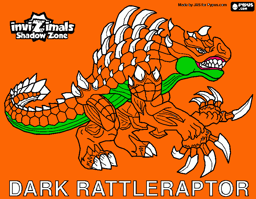 kolorowanka DARK RATTLERAPTOR