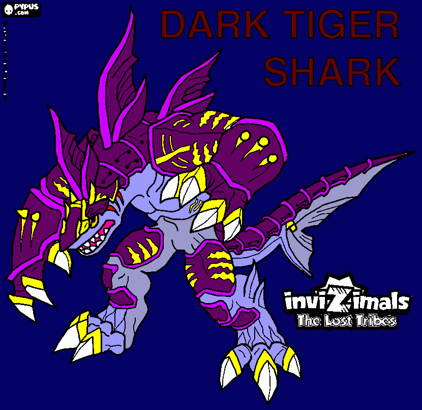 kolorowanka DARK TIGERSHARK