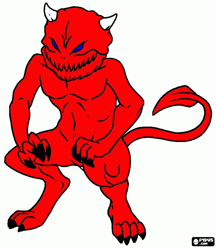 kolorowanka Demon