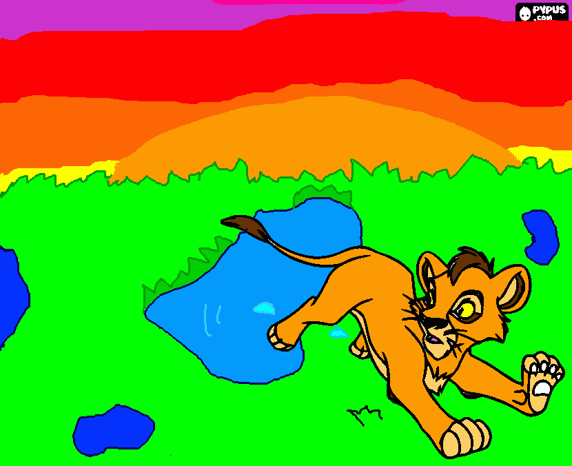 kolorowanka Dimo as a cub