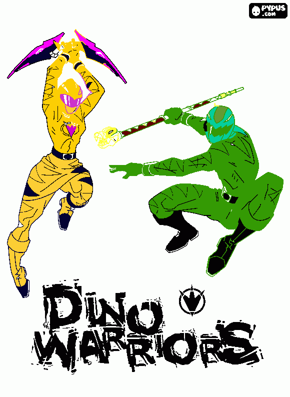 kolorowanka Dino Warriors