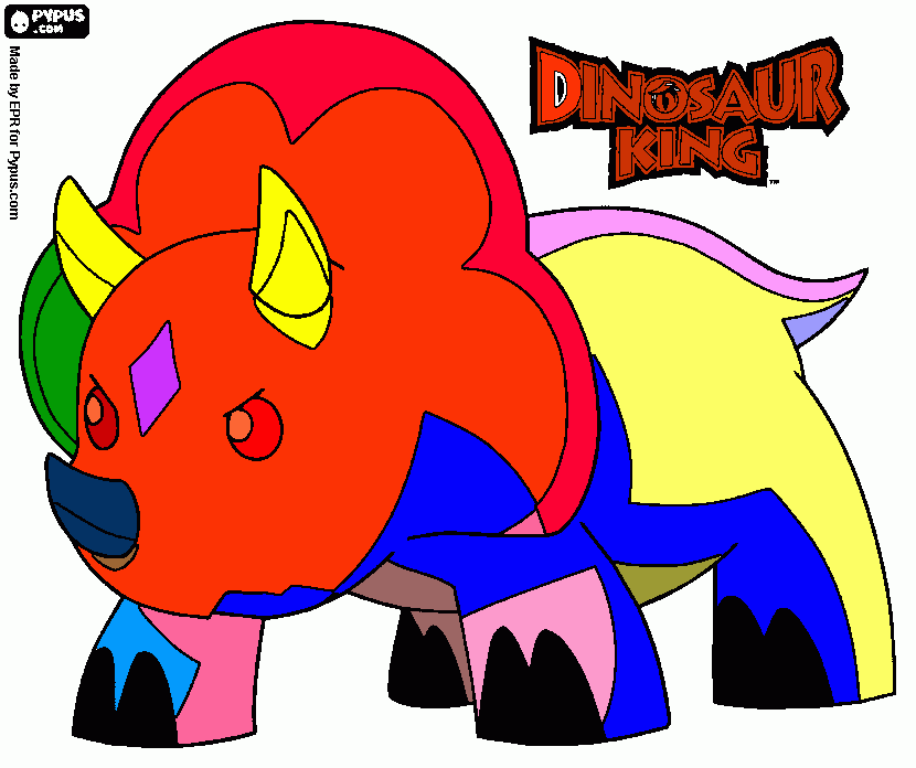 kolorowanka dinozaur triceratops