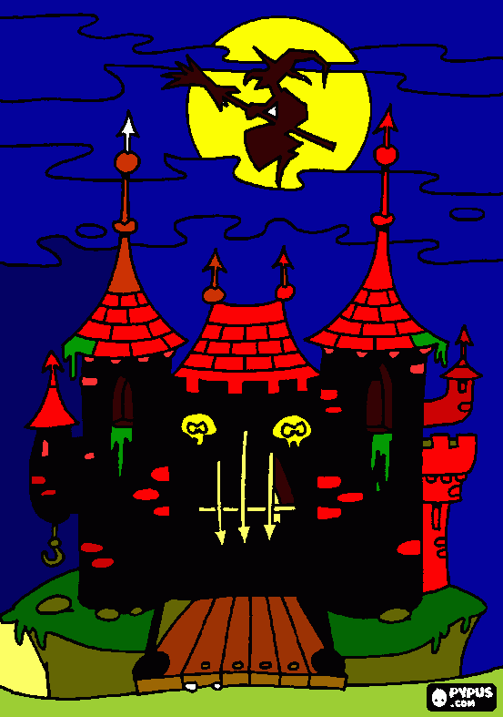kolorowanka dom czarów
