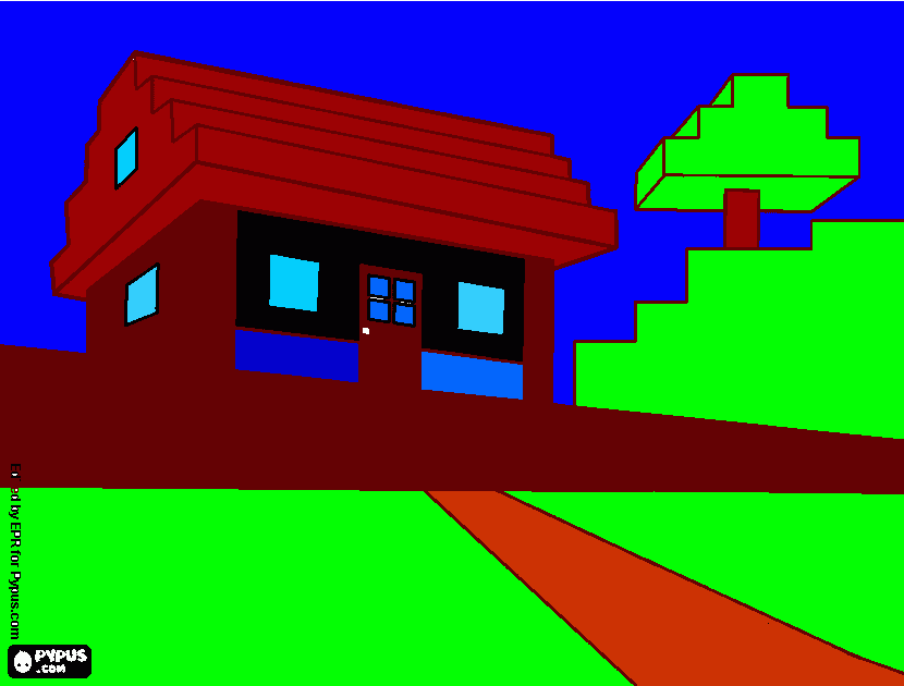 kolorowanka Dom Minecraft