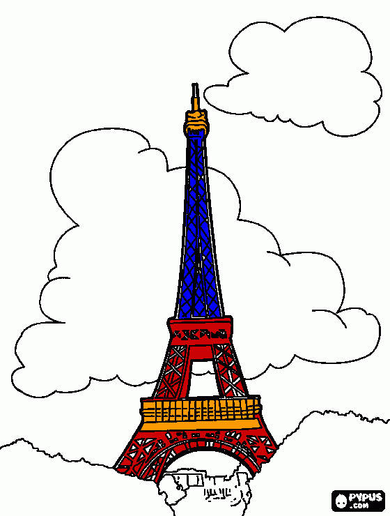 kolorowanka Eiffel Tower