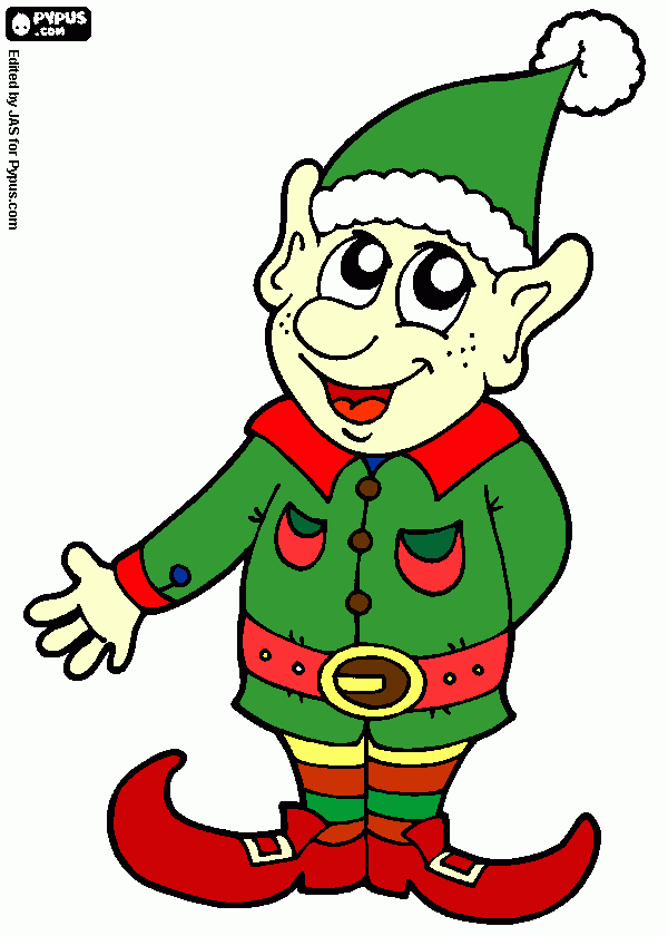 kolorowanka elf