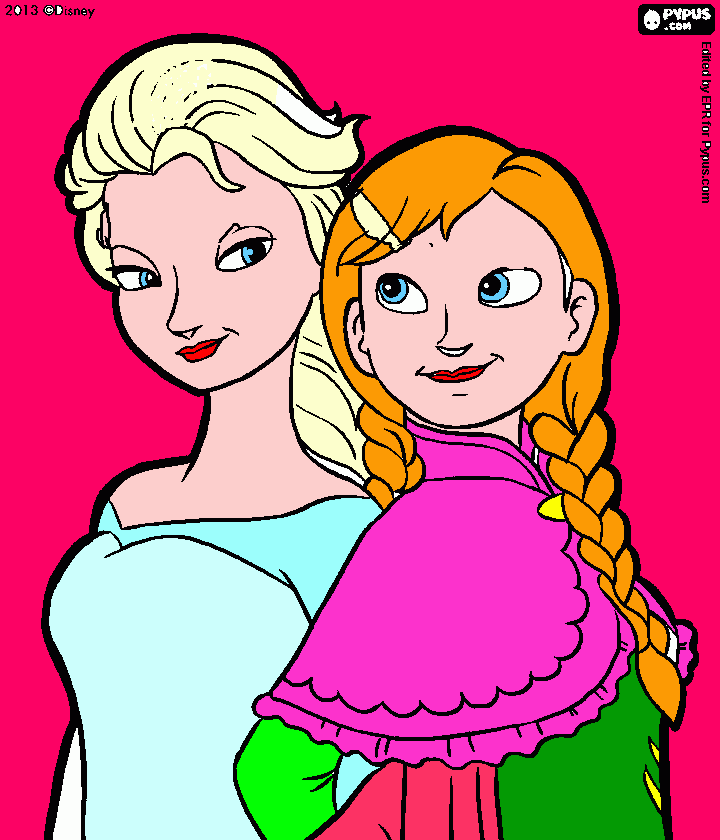 kolorowanka elza i anna