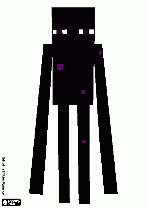 kolorowanka enderman minecraft