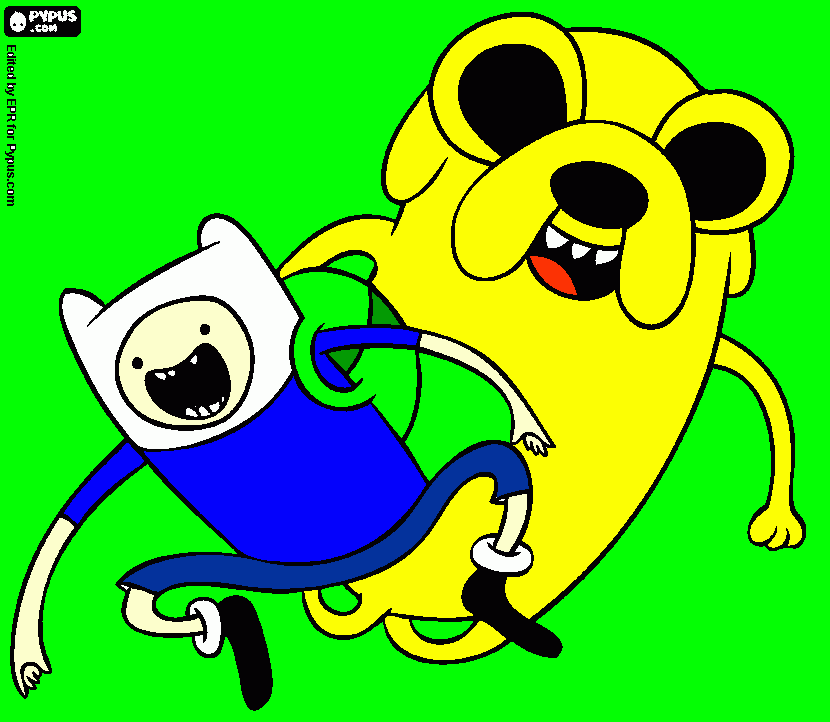 kolorowanka fin i jake