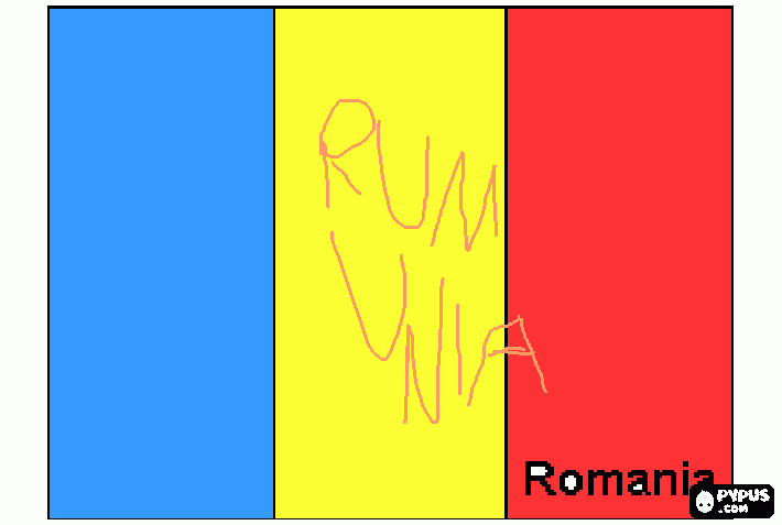 kolorowanka flaga ! rumunii