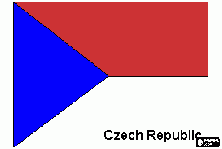 kolorowanka flaga czech