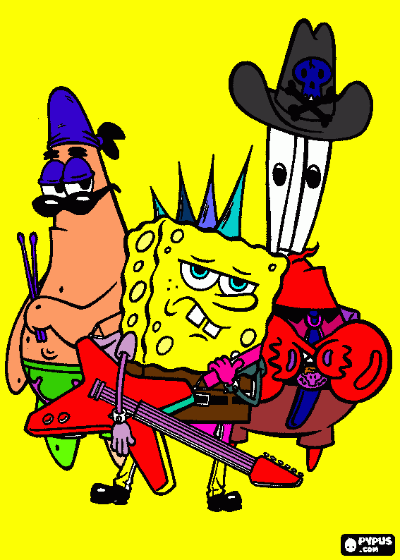 kolorowanka GANG spangeboba