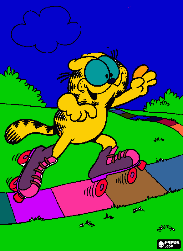 kolorowanka Garfield dla taty