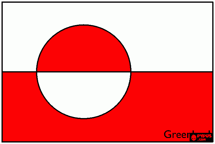 kolorowanka grenlandia królestwo danii