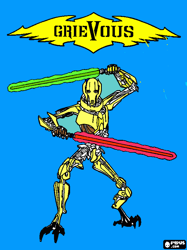 kolorowanka grievous