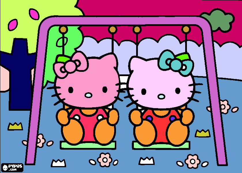 kolorowanka hallo kitty dla dziadka