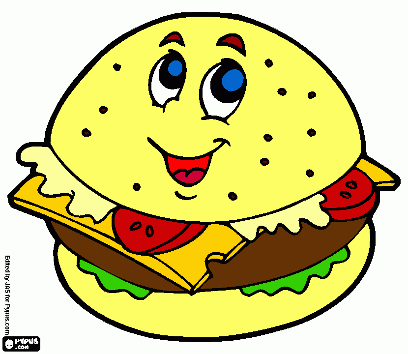 kolorowanka Hamburger, bułka (program)