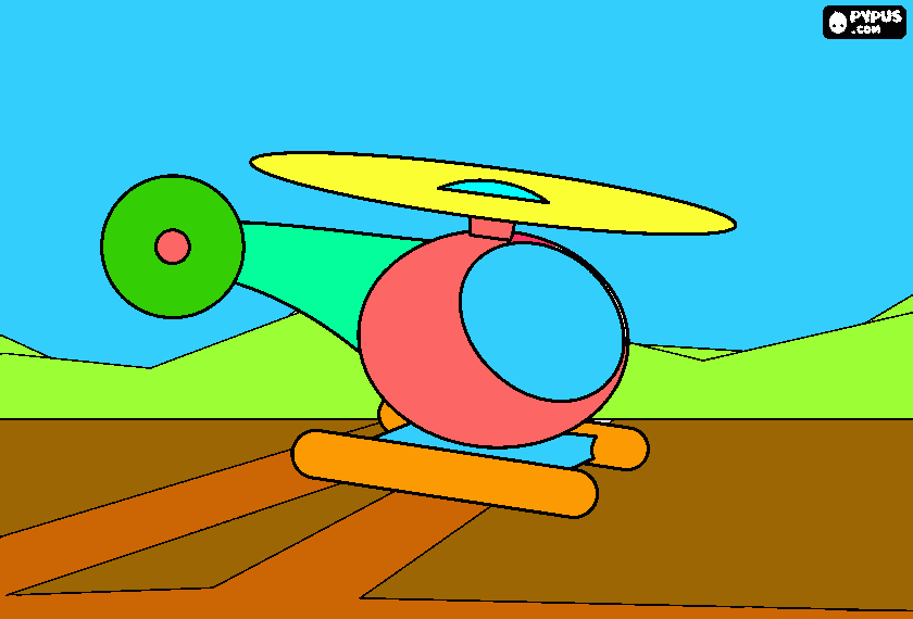 kolorowanka helicopter