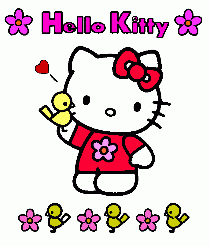 kolorowanka Hello kitty dla przyjaciółki