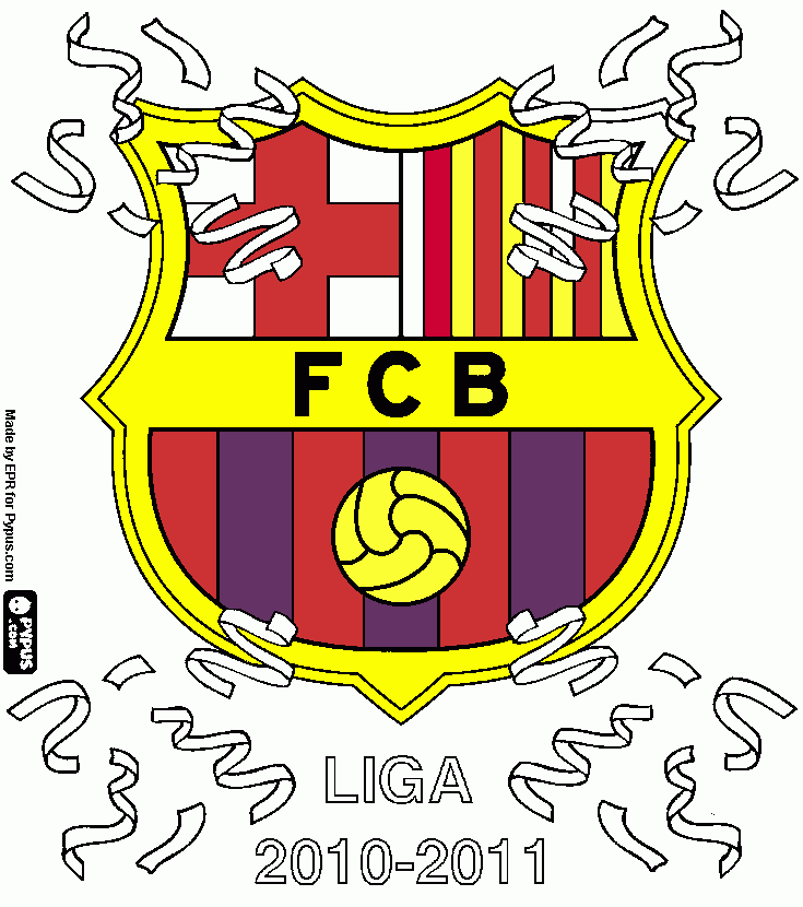 kolorowanka herb fcb barcelona