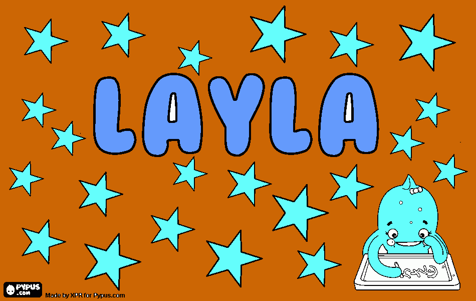 kolorowanka imie layla