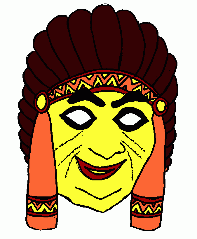 kolorowanka indianin