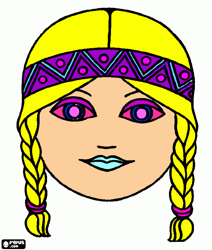 kolorowanka indianka Elizka