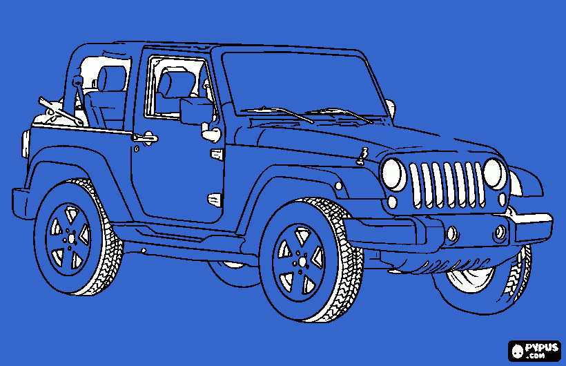 kolorowanka jeep dla babci